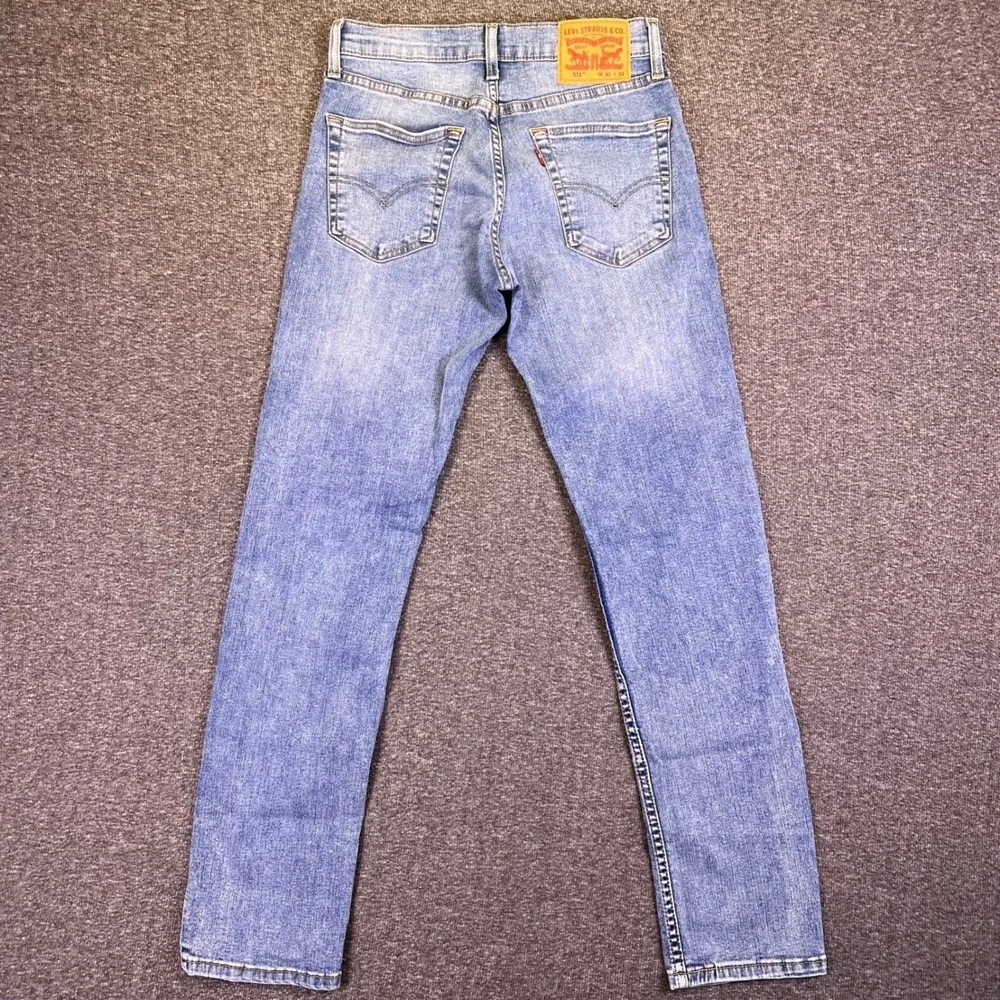 Levis 511 Jeans‎ Mens 29x31 Blue Marble Fade Slim Stretch Denim Classic Casual